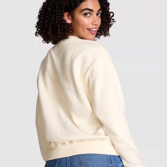 🔥VS Pink NEW RELEASE classic crew pullover sweatshirt sweater sz XL NWT - Picture 6 of 15